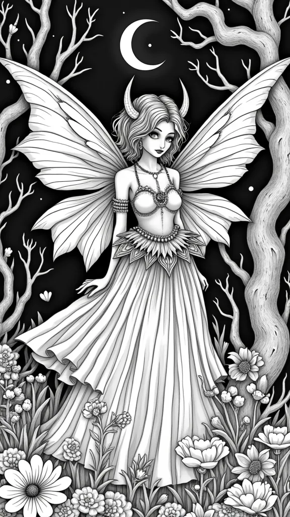 gothic fairy coloring pages